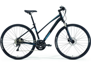 MERIDA Crossway 500 Lady Matt Black (Blue/Anthracite) - 42 cm