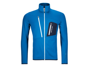 Mikina ORTOVOX Fleece grid jacket safety blue