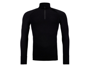 Tričko ORTOVOX 230 Competition zip neck Black Raven