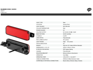 Zadní světlo KNOG Blinder E-bike RH -StVZO