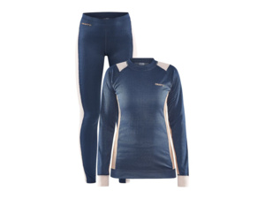 Dámský funkční set CRAFT Core Dry Baselayer Blue/Pink