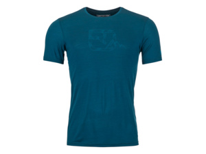 Tričko ORTOVOX 120 Cool Tec Mountain Logo TS Petrol Blue