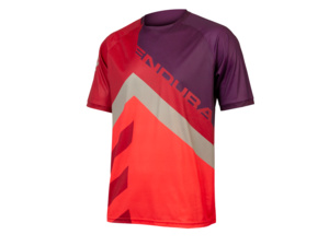 Dres ENDURA SingleTrack Print Tee LTD Pomegranate