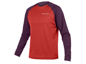 Dres s dlouhým rukávem ENDURA Singletrack Fleece Aubergine