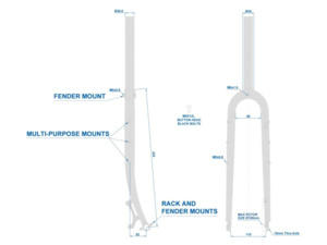 Vidlice RITCHEY Wcs Steel Mtn Post Mount Black