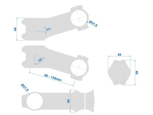 Představec RITCHEY Comp 4Axis-44 1-1/4 73D/120mm/31.8mm