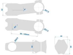 Představec RITCHEY Logic 4-Axis 31.8mm