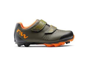 Dětské tretry NORTHWAVE Origin Junior Forest Green/Orange