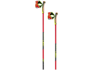 Běžecké hole LEKI HRC Team Bright Red-Neonyellow-Black