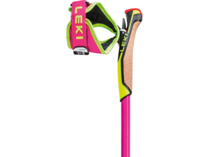 Běžecké hole LEKI HRC Max Neonpink-Neonyellow-Carbon Structure