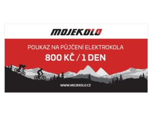 Dárkový poukaz na půjčení elektrokola 800 Kč / 1 den