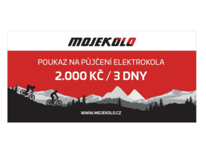 Dárkový poukaz na půjčení elektrokola 2000 Kč / 3 dny