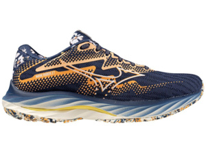 Dámské běžecké boty MIZUNO Wave Rider 27 ( Roxy )  - Naval Academy/White/Peach Fuzz