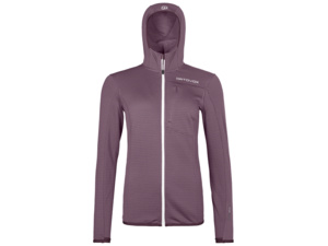 Dámská Mikina ORTOVOX Fleece Light Grid Hooded Jacket Women's Wild Berry