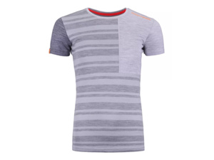 Dámské Spodní prádlo ORTOVOX 185 Rock'N'Wool Short Sleeve Women's Grey Blend