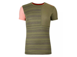 Dámské Spodní prádlo ORTOVOX 185 Rock'N'Wool Short Sleeve Women's Wild Herbs