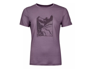 Dámské Tričko ORTOVOX 120 Cool Tec Mtn Cut T-shirt Women's Wild Berry