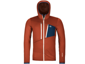 Mikina ORTOVOX Fleece Grid Hoody Men's Clay Orange