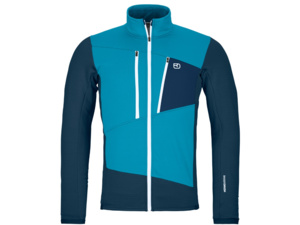 Mikina ORTOVOX Fleece Grid Jacket Men's Mountain Blue