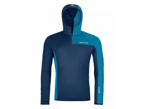 Mikina ORTOVOX Fleece Light Grid ZN Hoody Men's Deep Ocean