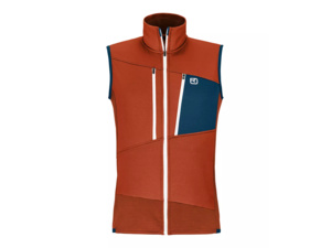 Vesta ORTOVOX Fleece Grid Vest Men's Clay Orange