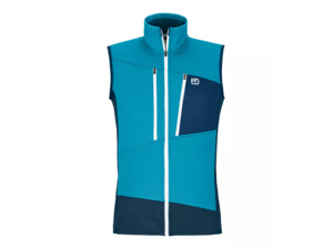 Vesta ORTOVOX Fleece Grid Vest Men's Mountain Blue