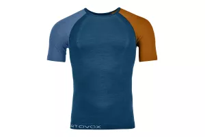Spodní prádlo ORTOVOX 120 Competition Light Short Sleeve Men's Petrol Blue