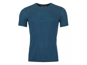 Tričko ORTOVOX 120 Cool Tec Mtn Logo T-shirt Men's Petrol Blue