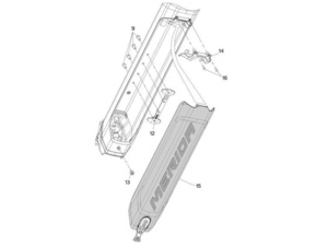 Kryt baterie MERIDA B.9/B.Tour/eSPRESSO Alloy 160/140 2021