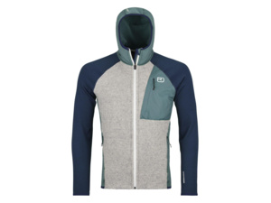 Mikina s kapucí ORTOVOX Fleece Gp Classic Knit Hoody Arctic Grey